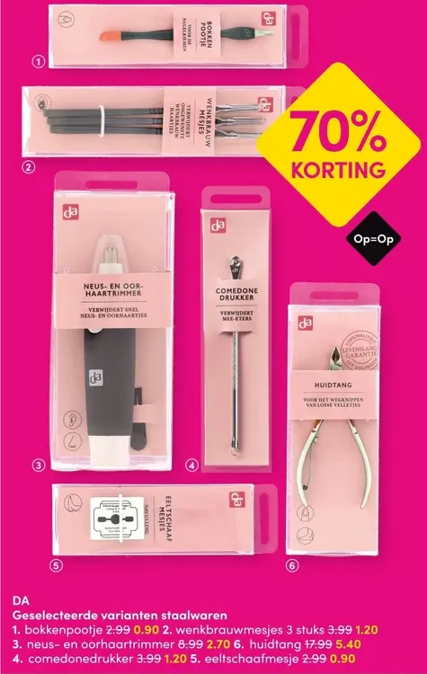 Aanbieding: Geselecteerde varianten staalwaren