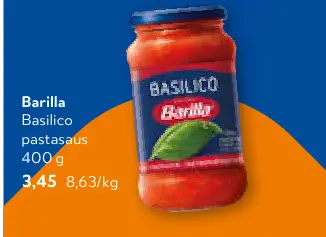Promotie: Barilla Basilicopastasauce