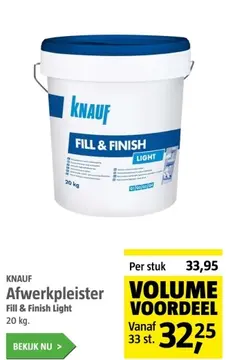 Aanbieding: Afwerkpleister Fill & Finish Light