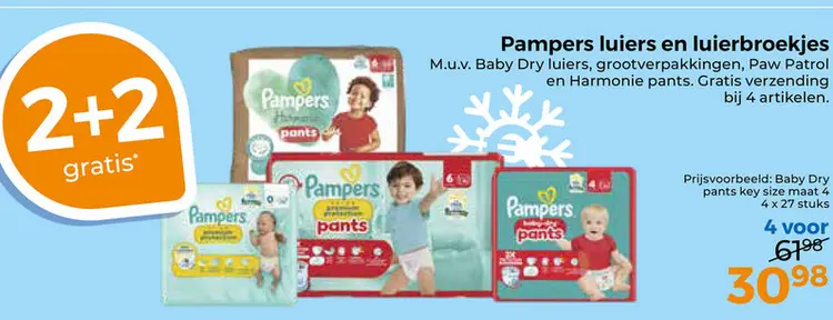 Aanbieding: Pampers luiers en luierbroekjes