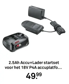 Aanbieding: 2.5Ah Accu+Lader startset