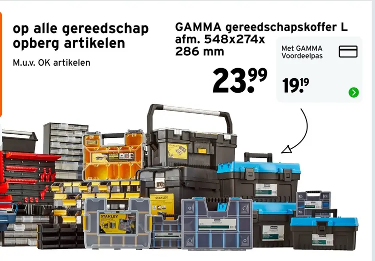 Aanbieding: GAMMA gereedschapskoffer L
