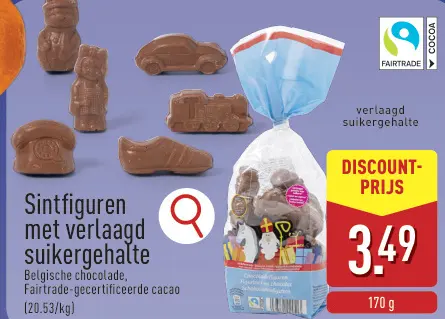 Promotie: Sintfiguren met verlaagd suikergehalte