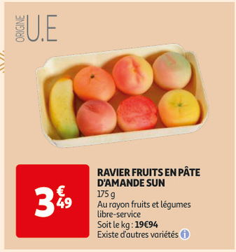 Aanbieding: RAVIER FRUITS EN PÂTE D'AMANDE SUN