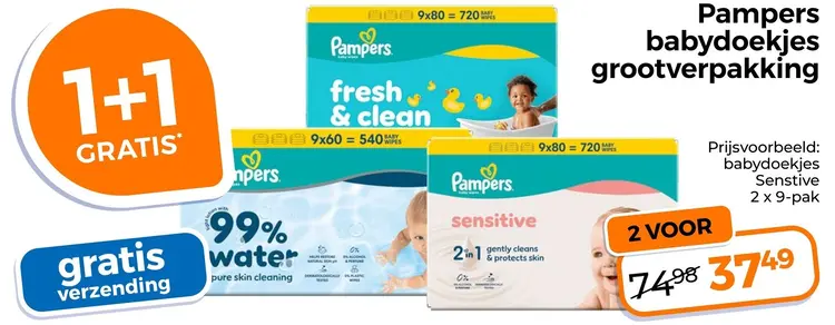 Aanbieding: Babydoekjes grootverpakking
