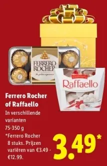 Aanbieding: Ferrero Rocher of Raffaello