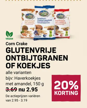 Aanbieding: Glutenvrije ontbijtgranen of koekjes