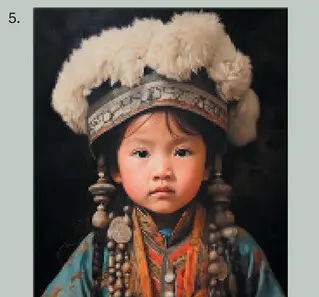 Aanbieding: Wanddecoratie Traditional child 1 rood