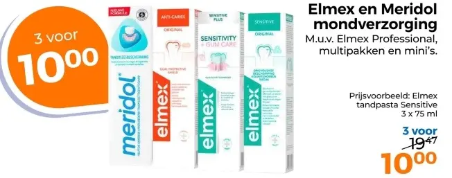 Aanbieding: Elmex en Meridol mondverzorging