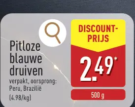 Promotie: Pitloze blauwe druiven