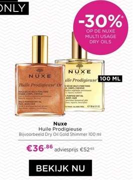 Aanbieding: Nuxe Huile Prodigieuse Dry Oil Gold Shimmer 