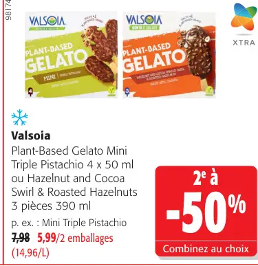 Offre: Plant-Based Gelato Mini Triple Pistachio 