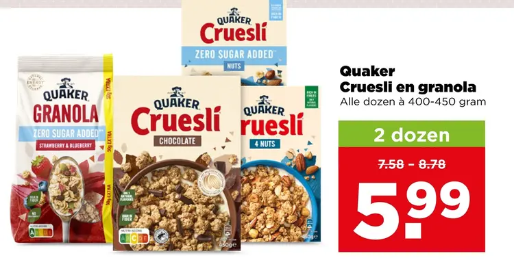 Aanbieding: Cruesli en granola