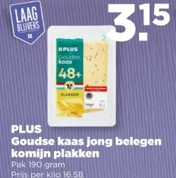 Aanbieding: Goudse kaas jong belegen komijn plakken