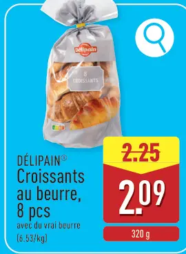 Offre: Croissants au beurre