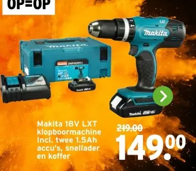 Aanbieding: 18V LXT klopboormachine