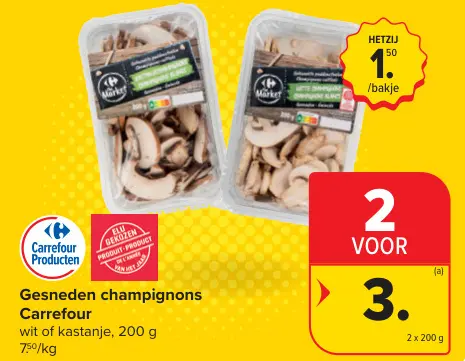 Promotie: Gesneden champignons