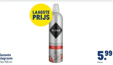 Aanbieding: Gezoete slagroom