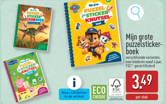 Promotie: Puzzelstickerboek
