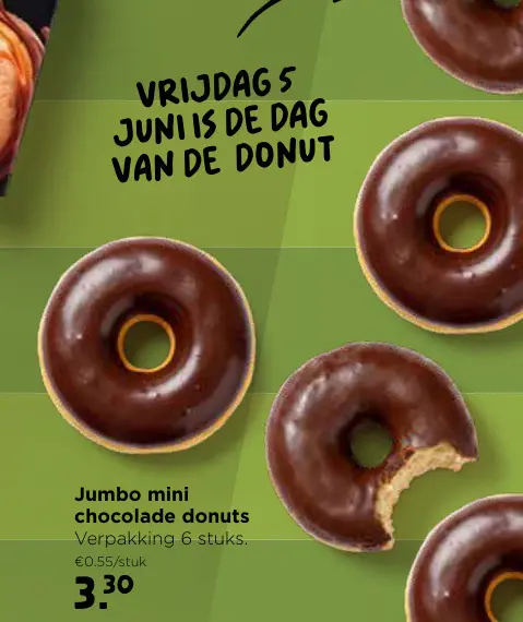 Promotie: Jumbo mini chocolade donuts