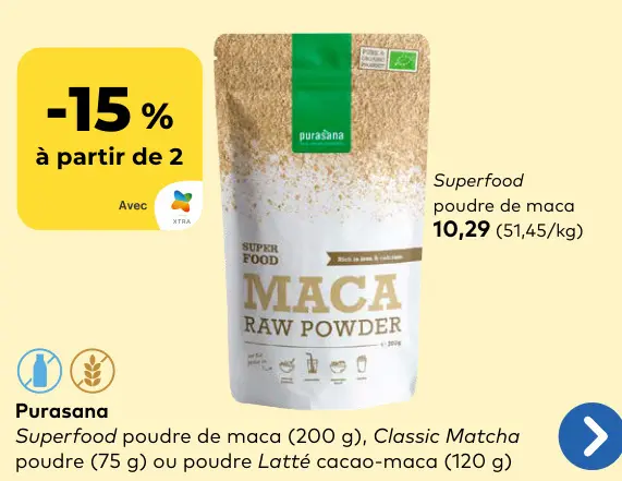 Offre: Purasana Superfood poudre de maca
