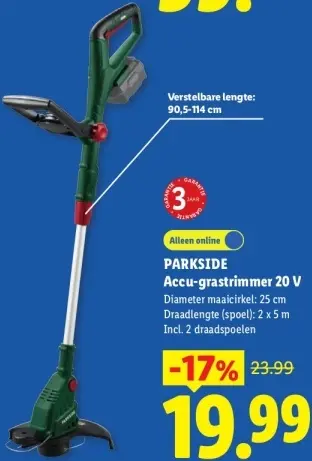 Aanbieding: Accu-grastrimmer 20 V
