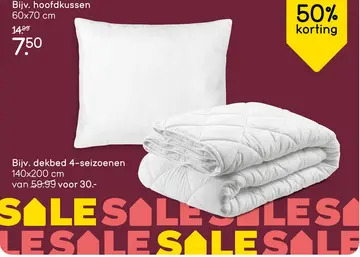Aanbieding: Hoofdkussen Sedna - synthetisch - 60x70 cm
