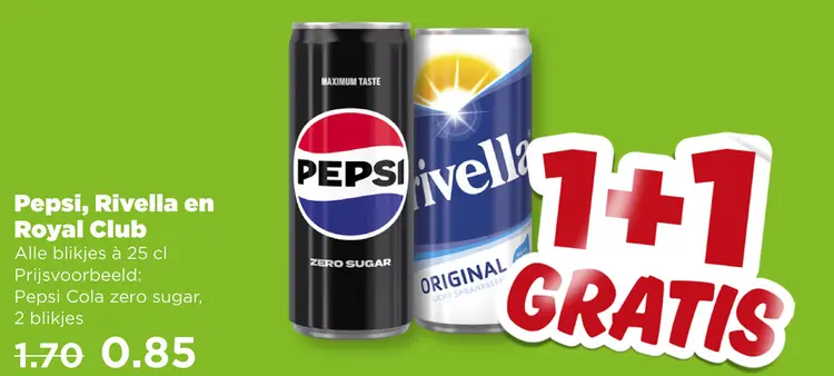 Aanbieding: Pepsi, Rivella en Royal Club
