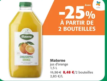 Offre: Materne jus d'orange
