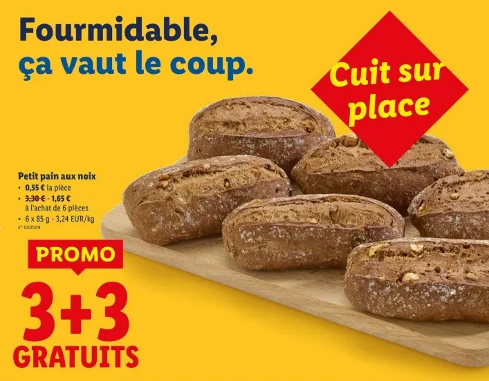 Offre: Petit pain aux noix