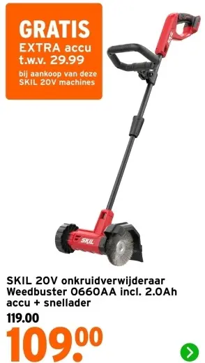 Aanbieding: Onkruidverwijderaar Weedbuster 0660A incl. 2.0Ah accu + snellader