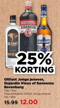 Aanbieding: Olifant Jonge jenever, Dujardin Vieux of Sonnema Berenburg