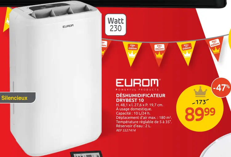 Offre: Déshumidificateur Drybest 10
