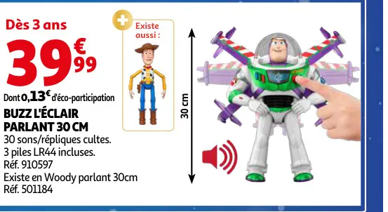 Promotie: Buzz L'Éclair Parlant 30 cm