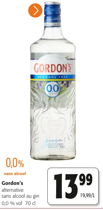 Offre: alternative sans alcool au gin