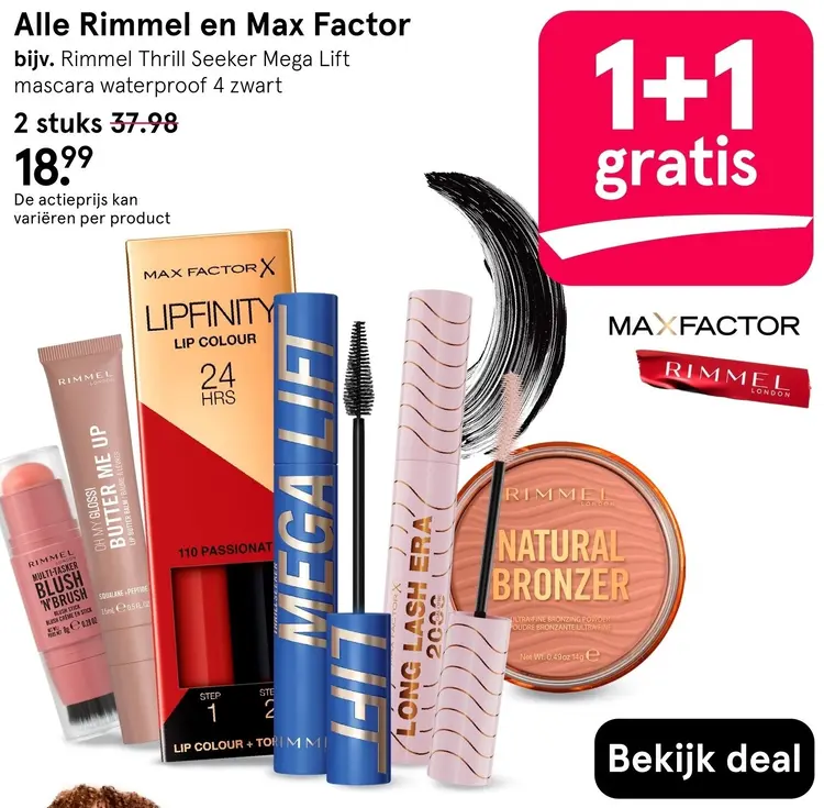 Aanbieding: Alle Rimmel en Max Factor