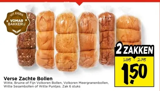 Aanbieding: Verse Zachte Bollen