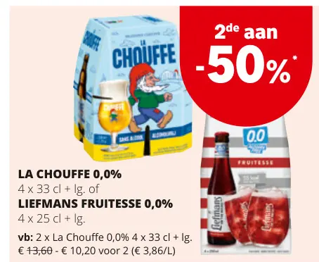 Promotie: LA CHOUFFE 0,0% or LIEFMANS FRUITESSE 0,0%