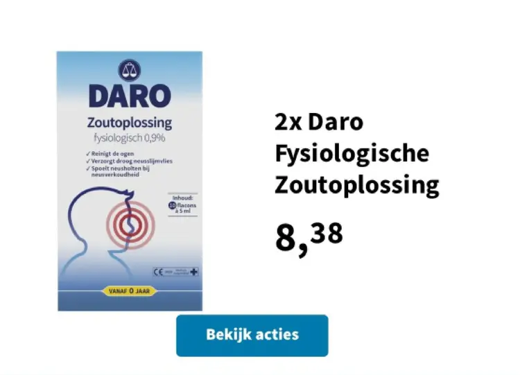 Aanbieding: Fysiologische Zoutoplossing