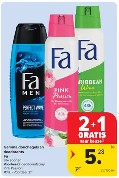 Aanbieding: Gamma douchegels en deodorants Fa