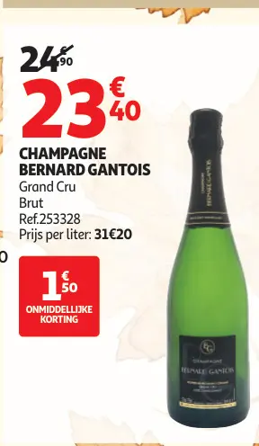 Promotie: Bernard Gantois Champagne Grand Cru Brut