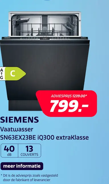 Aanbieding: Siemens SN63EX23BE iQ300 extraKlasse