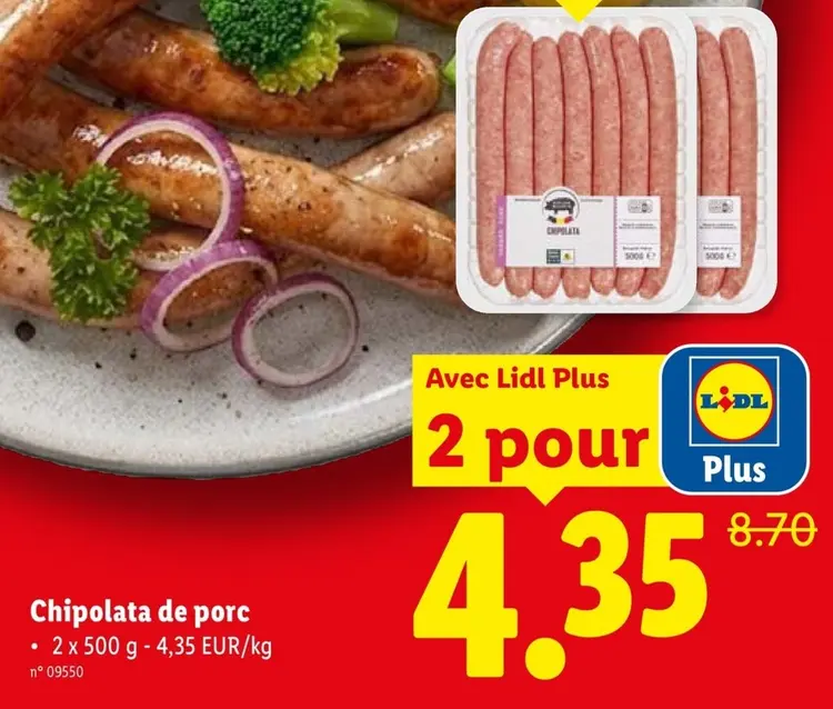 Offre: Chipolata de porc