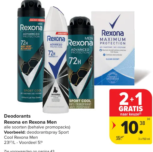 Promotie: Deodorants Rexona en Rexona Men