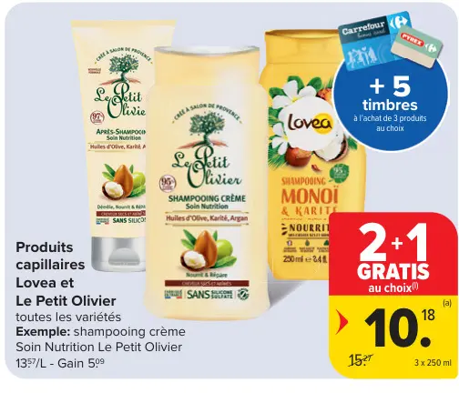 Offre: Produits capillaires