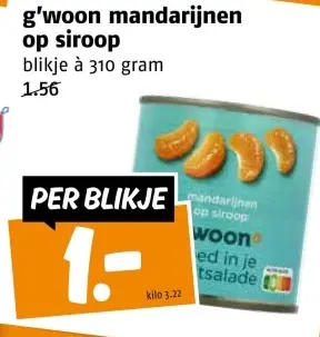 Aanbieding: Mandarijnen op siroop