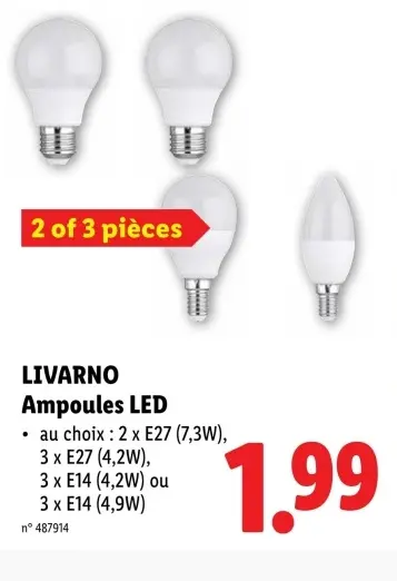 Offre: Ampoules LED