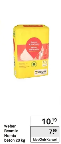 Aanbieding: Nomix beton 20 kg