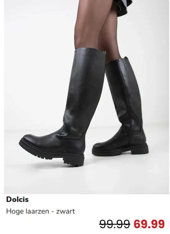 Promotie: Hoge laarzen - zwart