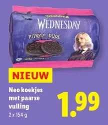 Aanbieding: Neo koekjes met paarse vulling